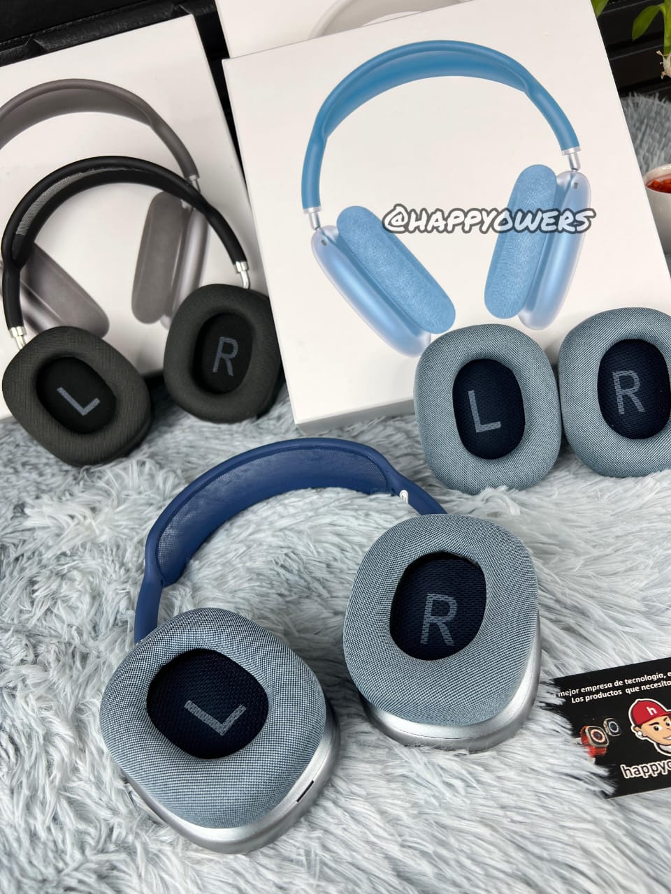 AIRPODS MAX CALIDAD 1.1 | DOBLE REPUESTO DE ALMOHADILLA MAGNÉTICA MÁS ESTUCHE EN CUERO