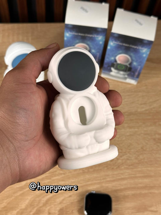 BASE CARGADORA MAGNÉTICA PARA SMARTWATCH | DISEÑO ASTRONAUTA, PRÁCTICA Y DECORATIVA