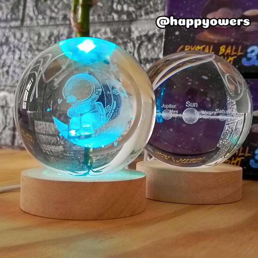 LAMPARA ESFERICA CRISTAL - BASE RGB