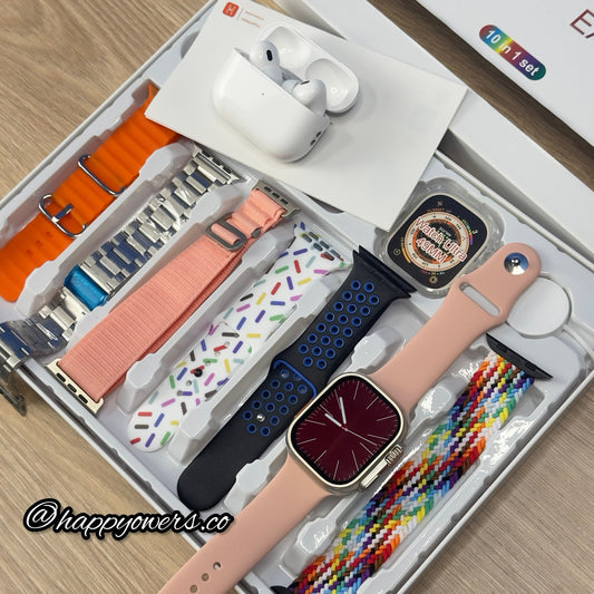 SMARTWATCH ULTRA MAX + AURICULARES + 7 CORREAS + CASE PROTECTOR