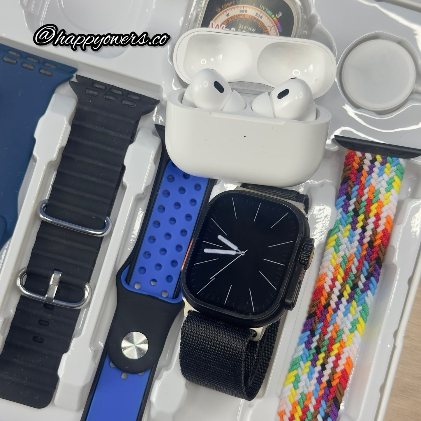 SMARTWATCH ULTRA MAX + AURICULARES + 7 CORREAS + CASE PROTECTOR…