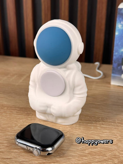 BASE CARGADORA MAGNÉTICA PARA SMARTWATCH | DISEÑO ASTRONAUTA, PRÁCTICA Y DECORATIVA