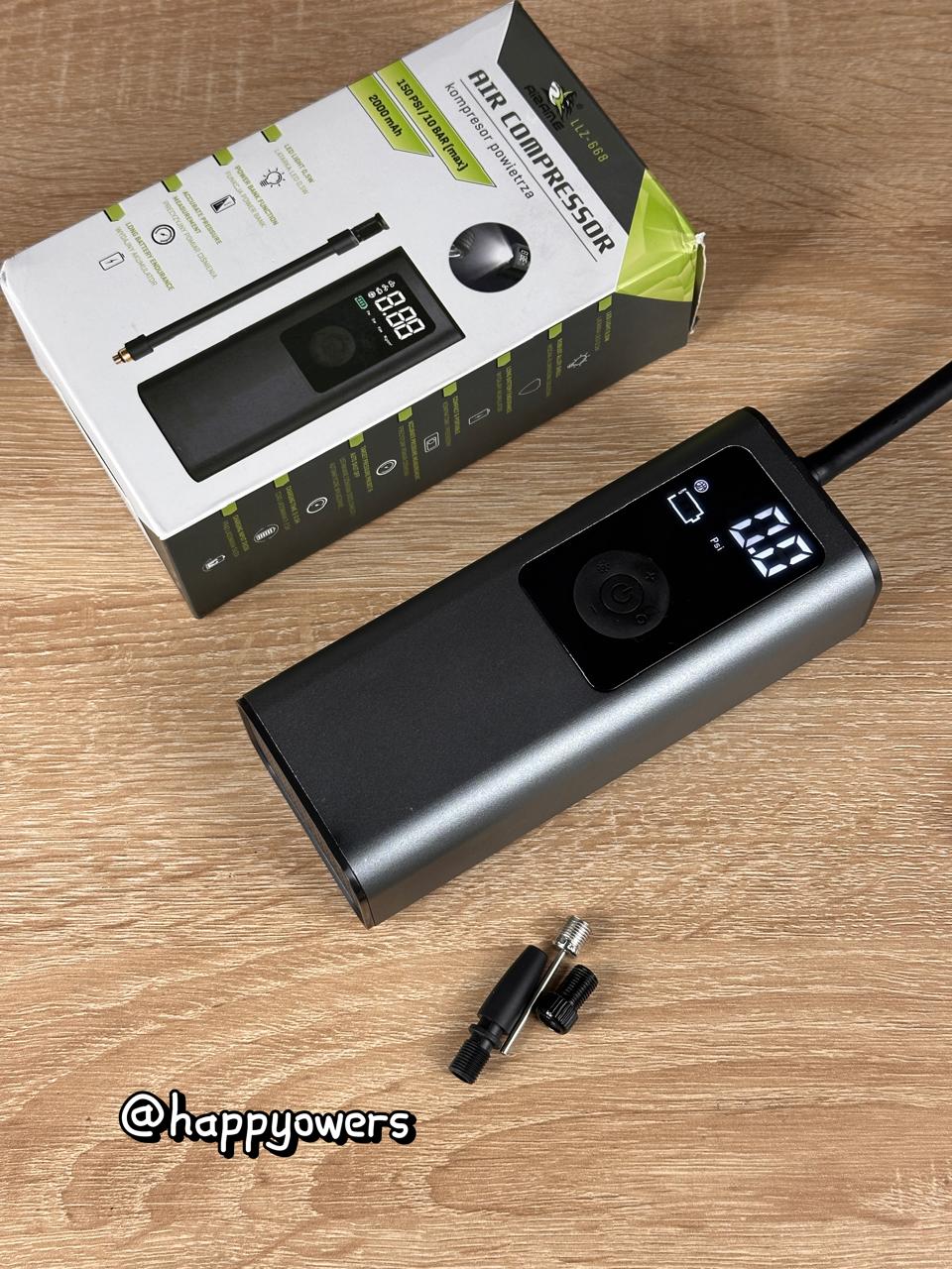 NFLADOR PORTATIL DE LLANTAS MULTIFUNCIONAL | COMPRESOR INTELIGENTE CON PANTALLA Y POWER BANK