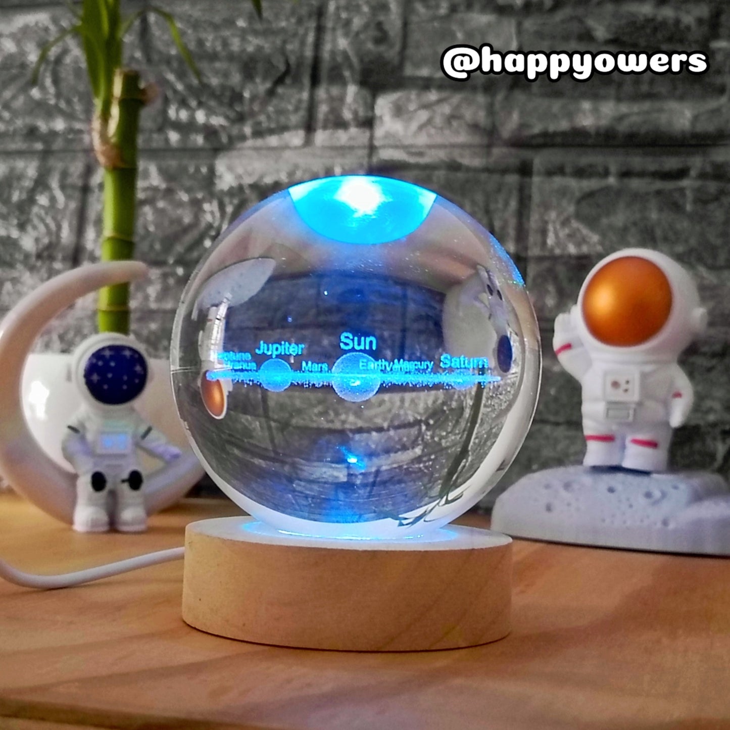 LAMPARA ESFERICA CRISTAL - BASE RGB