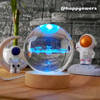 LAMPARA ESFERICA CRISTAL - BASE RGB