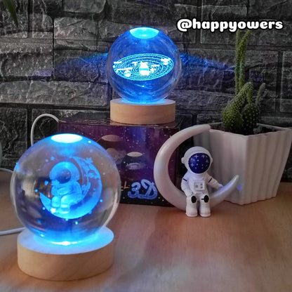 LAMPARA ESFERICA CRISTAL - BASE RGB