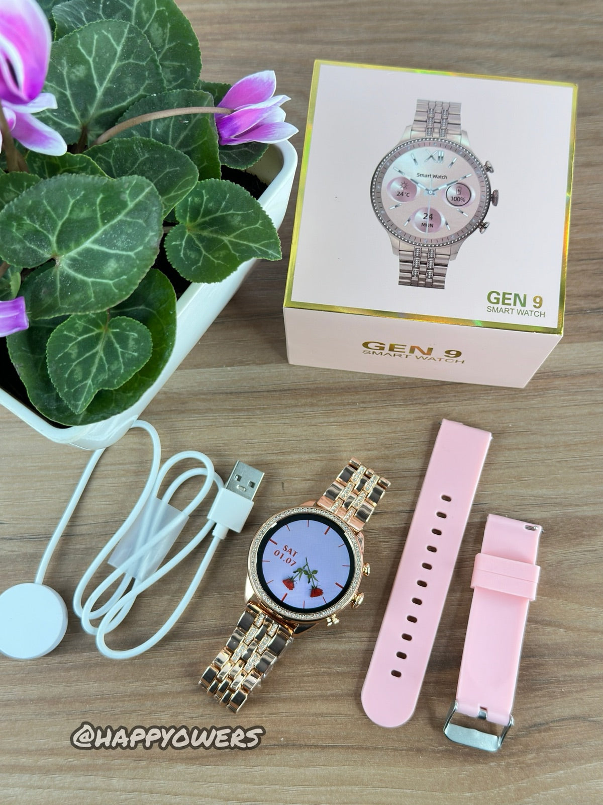 WATCH GEN 9 + PULSO METÁLICO + PULSO EN GOMA