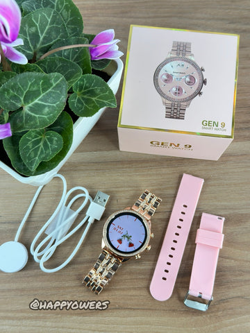 WATCH GEN 9 + PULSO METÁLICO + PULSO EN GOMA
