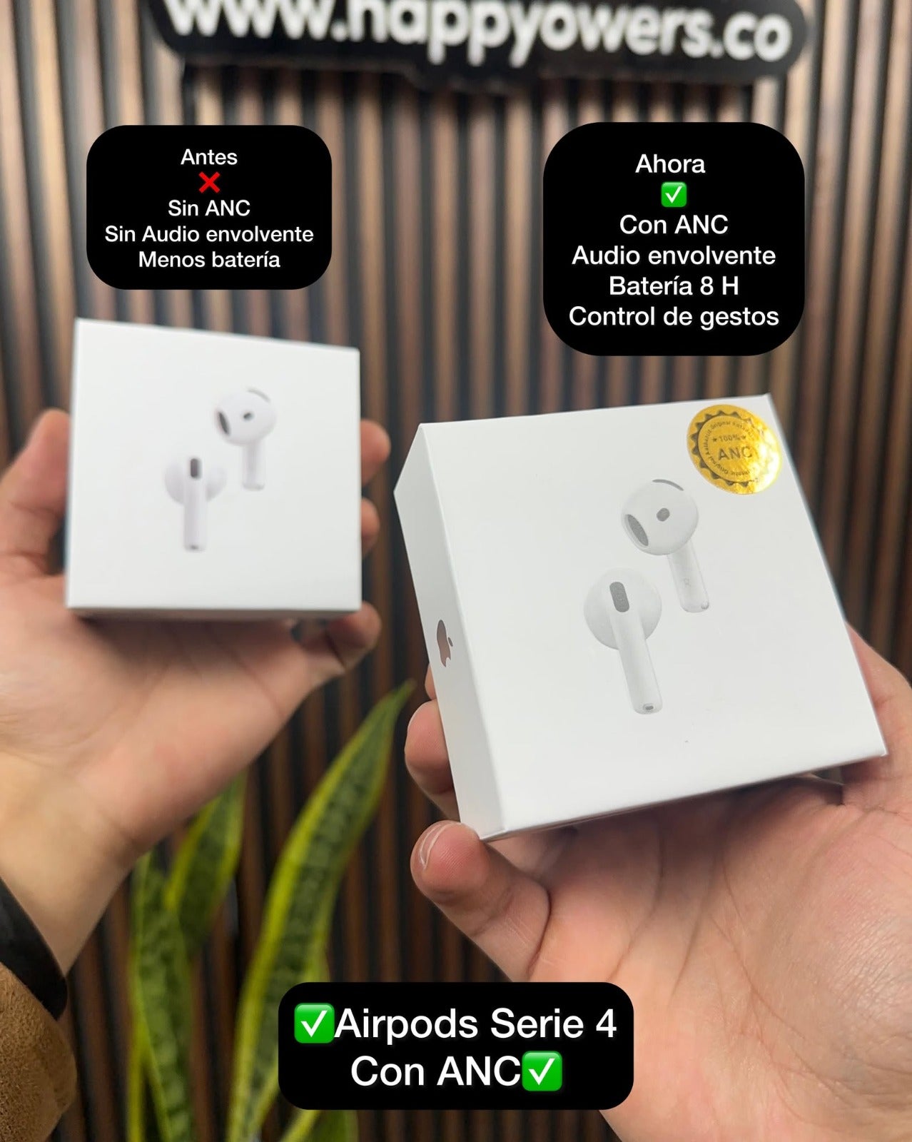 Airpods Serie 4 Cancelacion activa de ruido