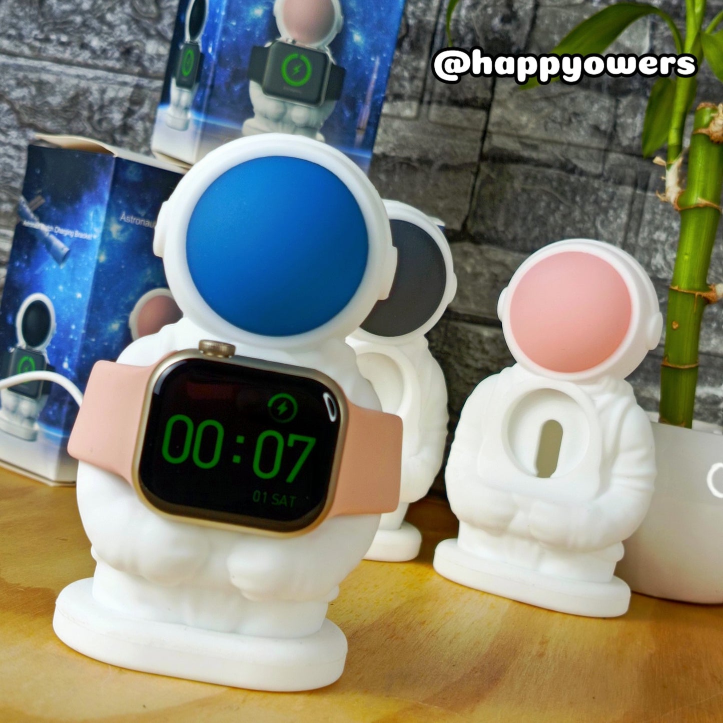 BASE CARGADOR ASTRONAUTA - PARA CARGADOR DE SMARTWATCH INALAMBRICO