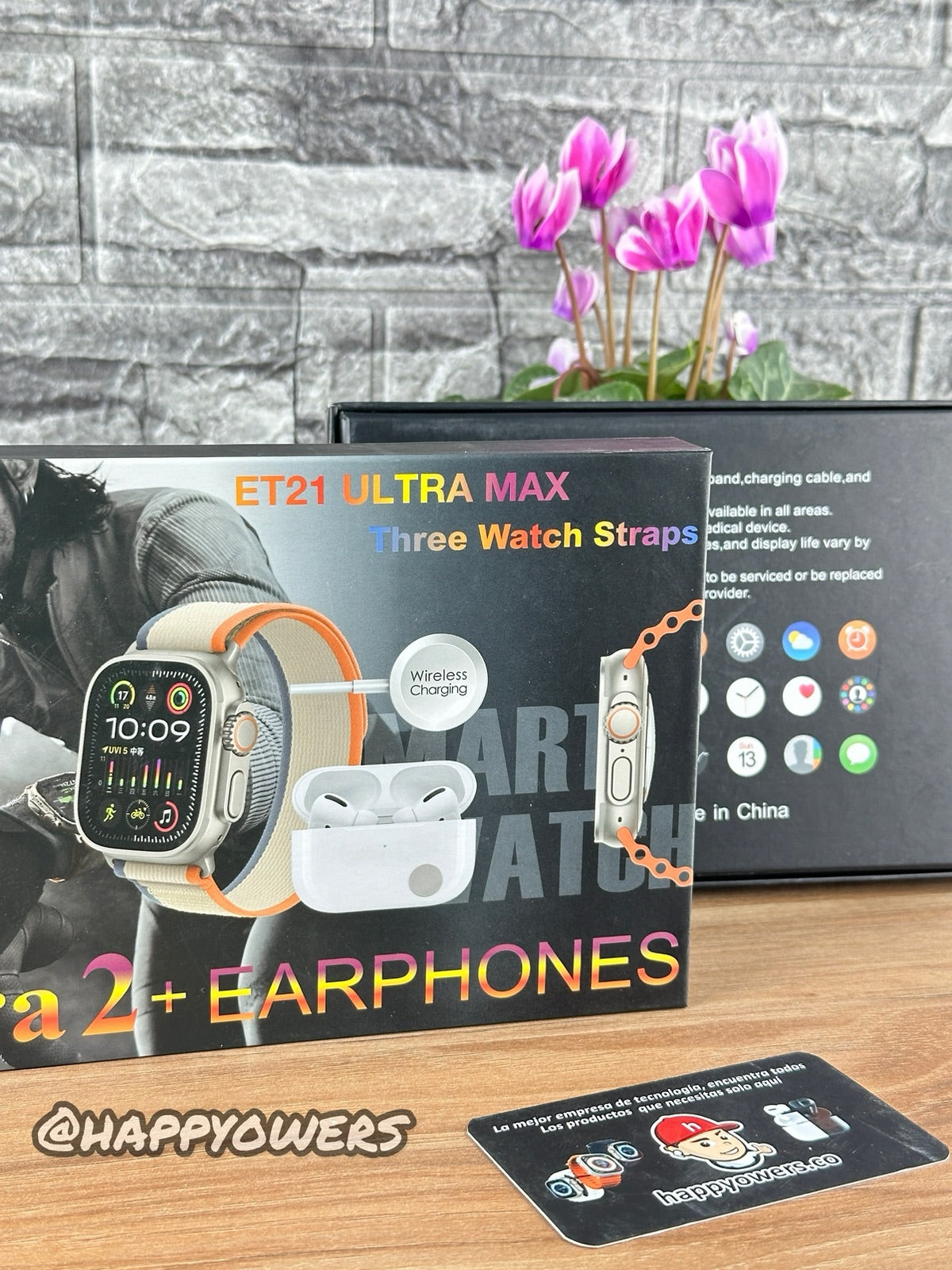 COMBO ULTRA MAX - SMARTWATCH + AURICULARES + 3 CORREAS + ENVÍO GRATIS