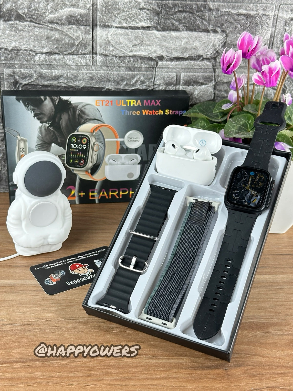 COMBO ULTRA MAX - SMARTWATCH + AURICULARES + 3 CORREAS + ENVÍO GRATIS