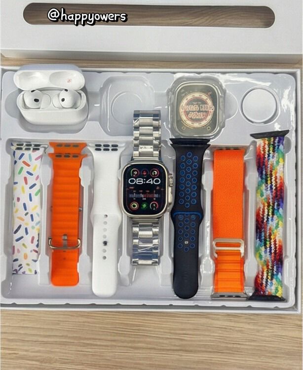 SMARTWATCH ULTRA MAX + AURICULARES + 7 CORREAS + CASE PROTECTOR…