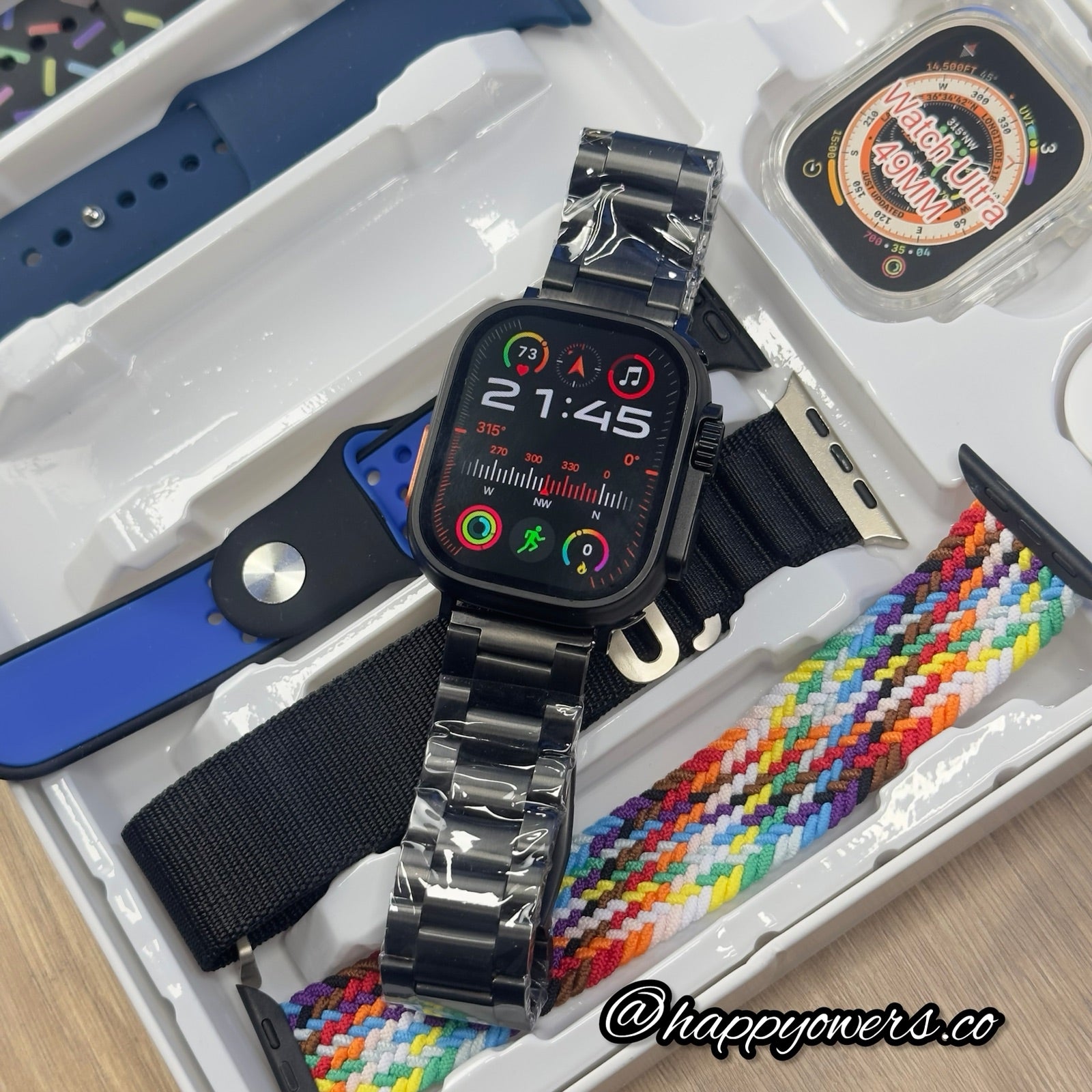 SMARTWATCH ULTRA MAX + AURICULARES + 7 CORREAS + CASE PROTECTOR