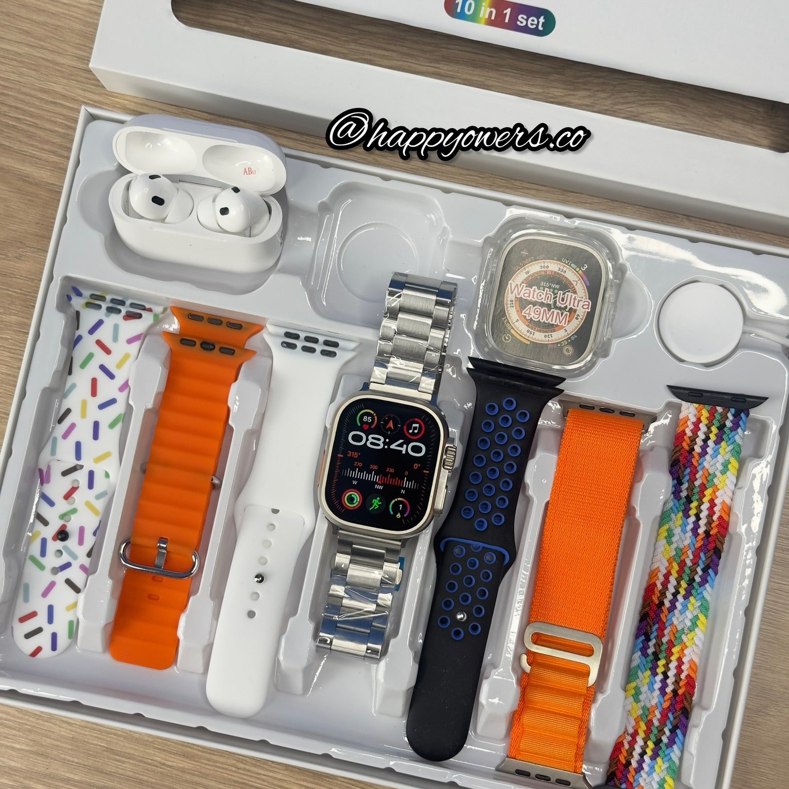 SMARTWATCH ULTRA MAX + AURICULARES + 7 CORREAS + CASE PROTECTOR