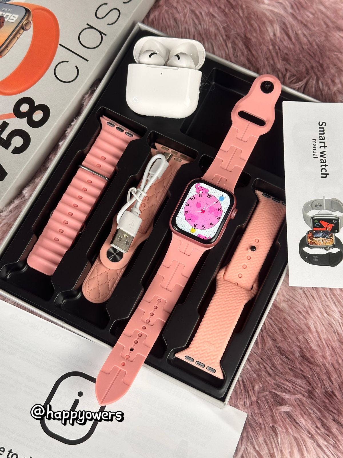COMBO SMARTWATCH V58 CLASSIC | MINI 41 MM + 4 CORREAS + AIRPODS